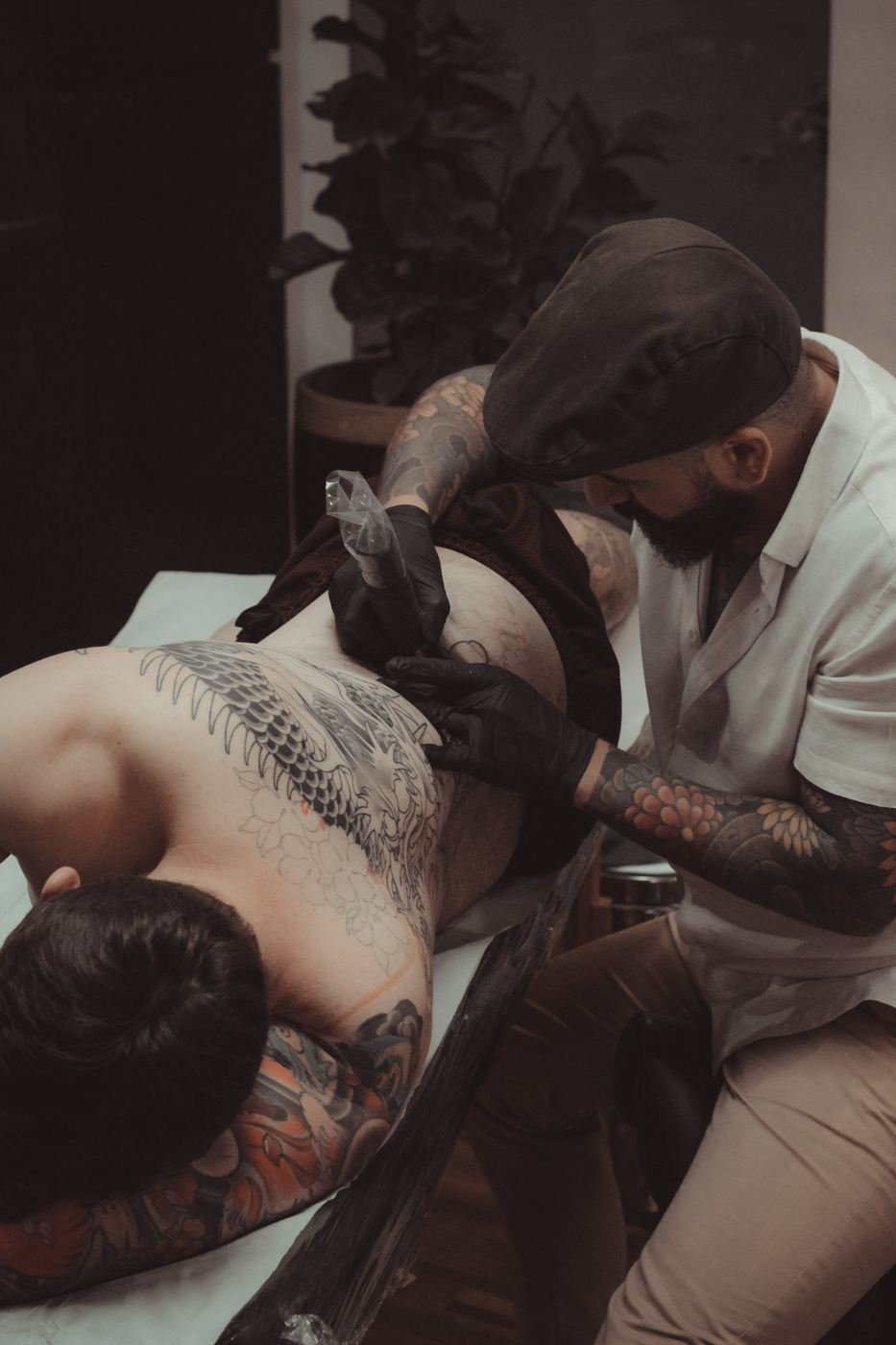 Denis tatuando ao vivo